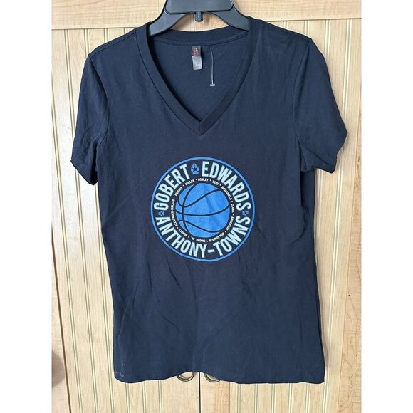 Minnesota Timberwolves V-Neck T-Shirt NBA Women's Size Medium TWolves NWOT - Picture 1 of 3